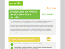 Tablet Screenshot of es.onlinecontract.myherbalife.com